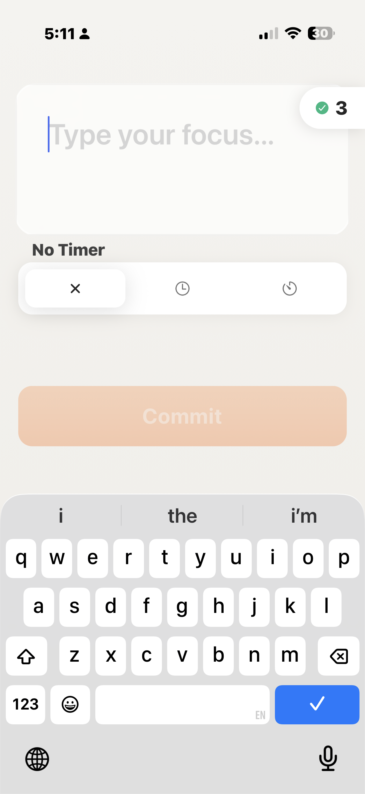 The One: Task Input